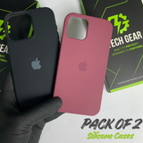 iPhone 6s to 16ProMax Pack of 2 Silicone Covers
