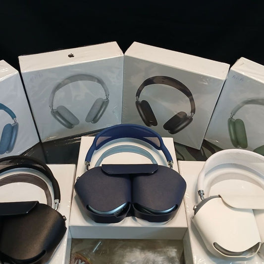 Apple Airpods Max Wireless Headphones With Logo, Pop Up & Free Leather Case (Works with Android & iOS both)