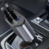 4 in 1 Retractable Car Phone Charger